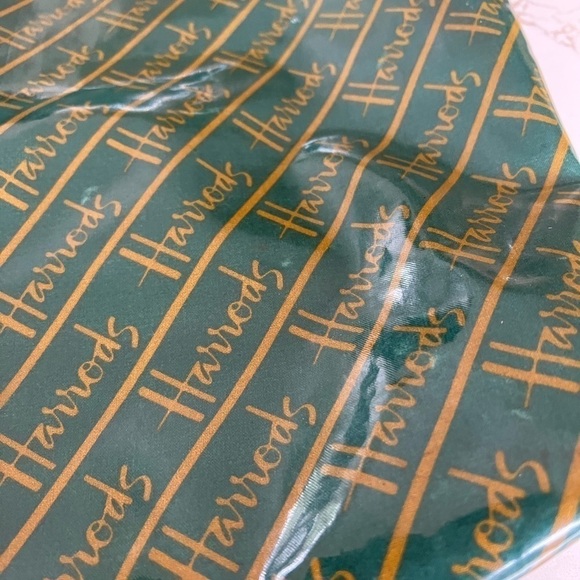 Vintage Harrods Cotton PVC Coated Reusable Signature Tote / 14" x 15" - Picture 2 of 9